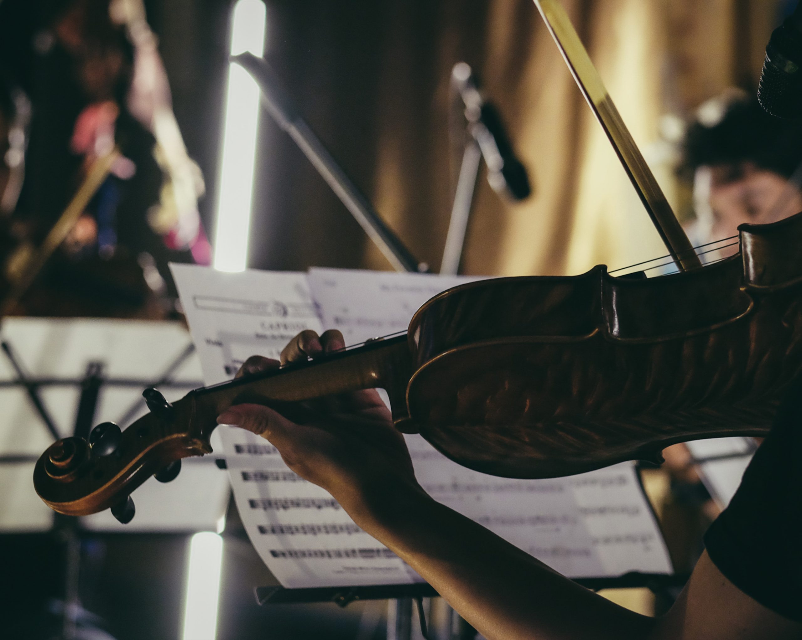 Närbild på violin